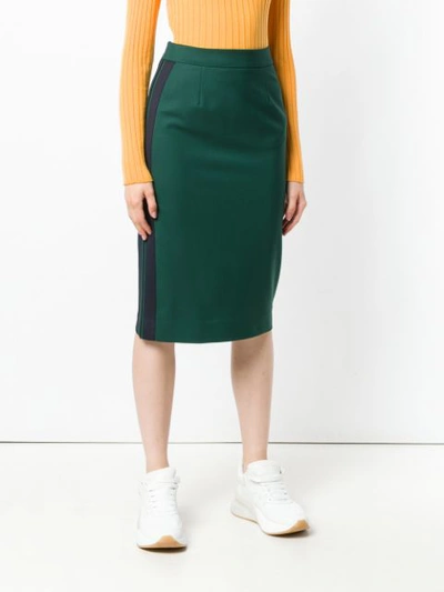 Shop P.a.r.o.s.h Fitted Pencil Skirt In Green
