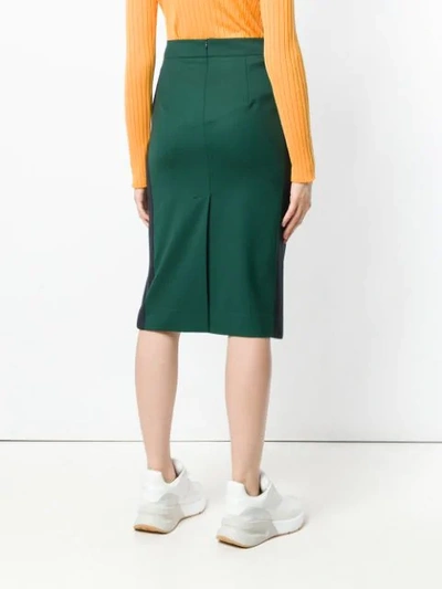 Shop P.a.r.o.s.h Fitted Pencil Skirt In Green