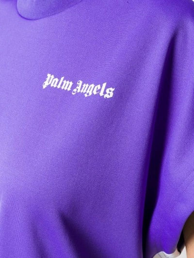 Shop Palm Angels Drawstring T In Purple