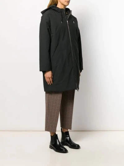 Shop Apc Storm Parka Coat In Black