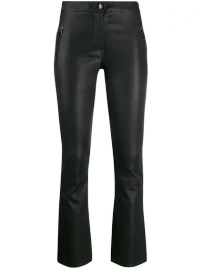 Shop Arma Cropped Kick Flare Trousers In Black