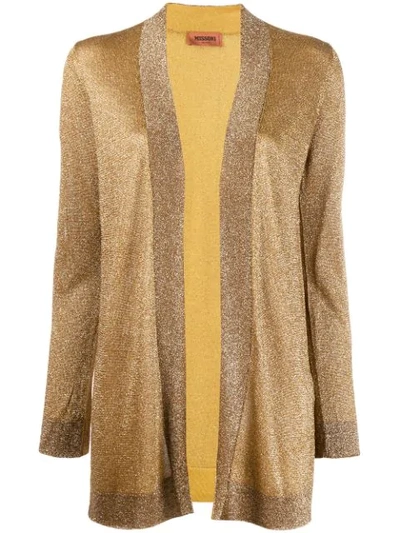 Shop Missoni Open Front Cardigan In L800c Yellow