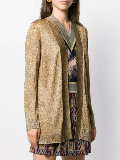Shop Missoni Open Front Cardigan In L800c Yellow