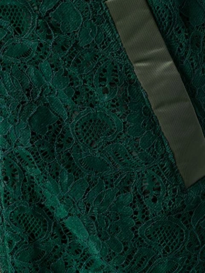 Shop Sacai Lace Panel Skirt - Green