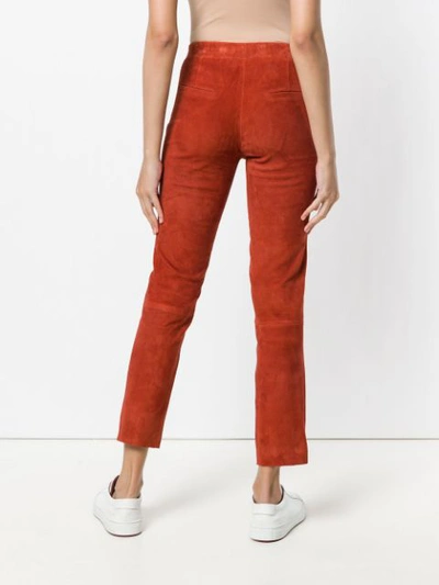 Shop Arma Slim-fit Cropped Trousers - Red