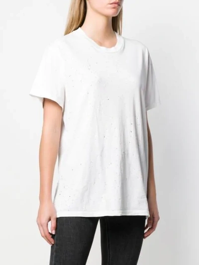 Shop Amiri Distressed T-shirt In White