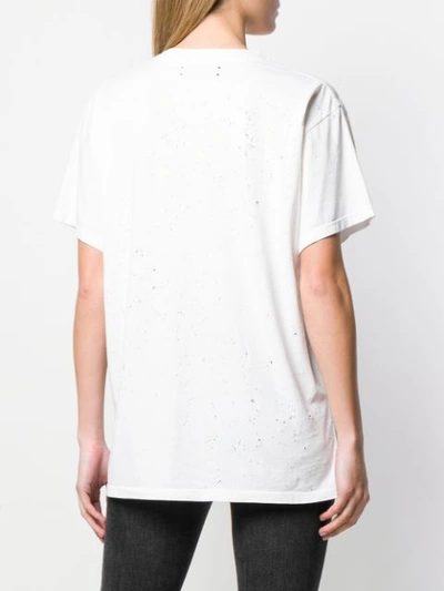 Shop Amiri Distressed T-shirt In White