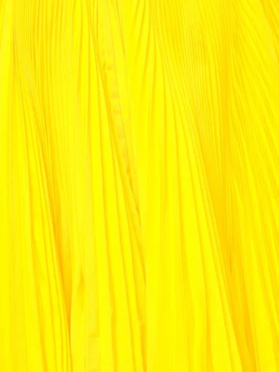 Shop Alexandre Vauthier Asymmetric Pleated Skirt In Yellow