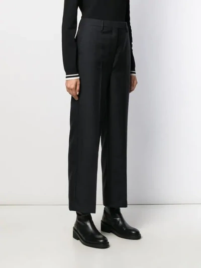 Prada High Waisted Tailored Trousers In Black
