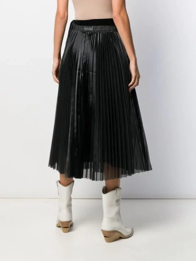 Shop Forte Forte High-waisted Pleated Skirt In Nero