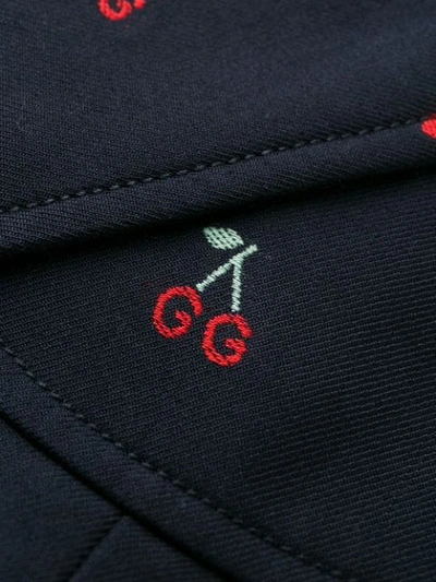 GUCCI CHERRY FIL COUPÉ WOOL JACKET - 蓝色