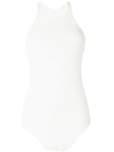 Shop Rick Owens Curved Hem Tank Top - White