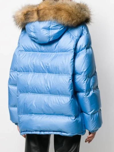 Shop As65 Hooded Puffer Coat In Blue