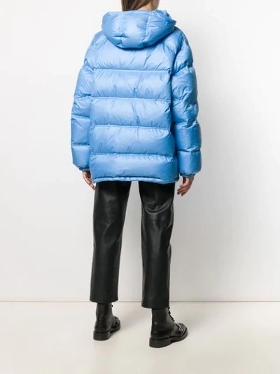 AS65 HOODED PUFFER COAT - 蓝色