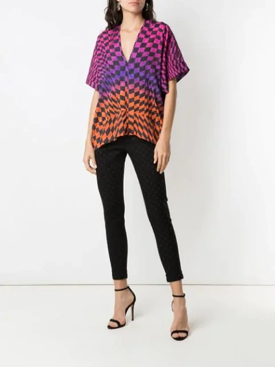 Shop À La Garçonne Racing Printed Blouse In Multicolour