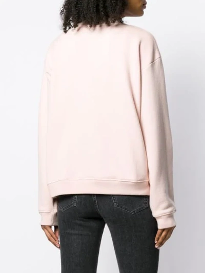 Shop Alanui Logo Embroidered Sweatshirt In Pink