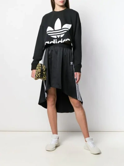 Shop Adidas Originals Logo Print Sweatshirt In Black