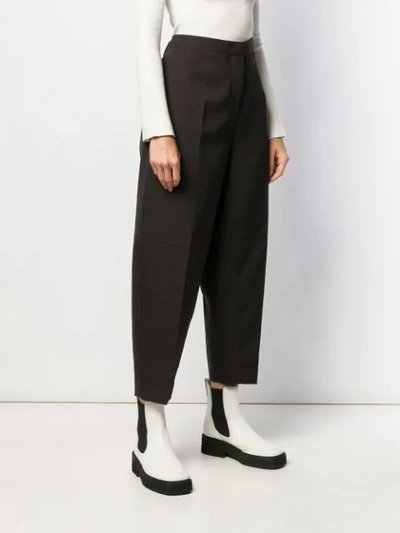 Shop Jil Sander Leon Balloon Trousers In Brown