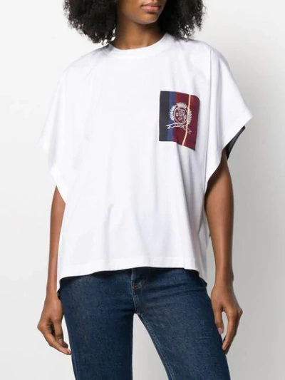 Shop Tommy Hilfiger Logo Patch Pocket T-shirt In White