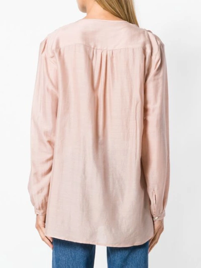 Shop Phisique Du Role Collarless Shirt - Pink
