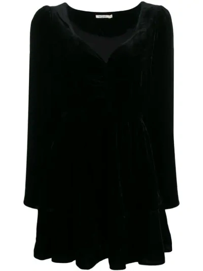 Shop Mes Demoiselles Textured Short Dress In Black