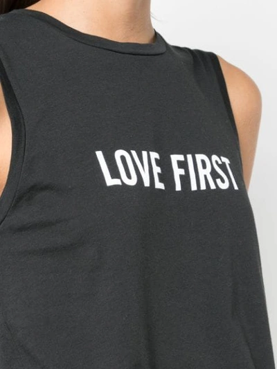 Shop Nili Lotan 'love First' Sleeveless Vest In Black