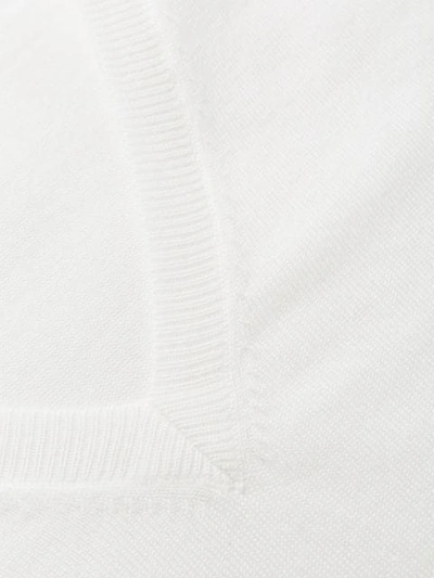 Shop P.a.r.o.s.h Lilla V-neck Sweater In White