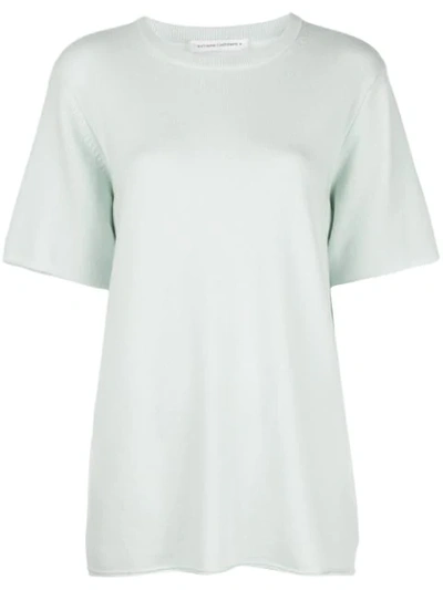 Shop Extreme Cashmere Short Sleeved Knit Top In Green