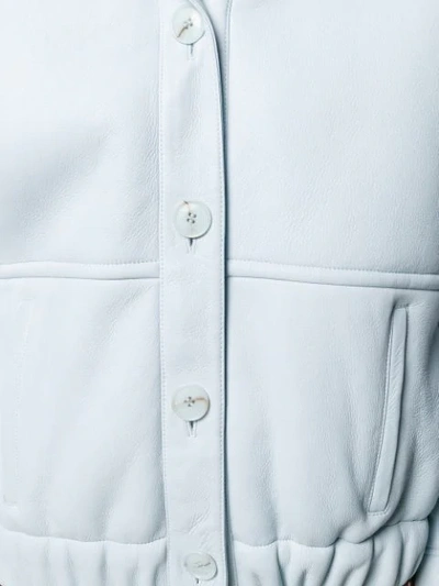 Shop Inès & Maréchal Hooded Button-up Jacket In Blue