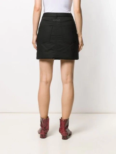 Shop Mm6 Maison Margiela High-rise Short Skirt In Black