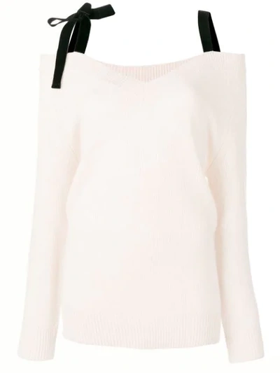 Shop Red Valentino Loose Fitted Sweater - Pink