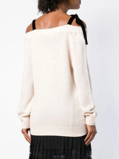 Shop Red Valentino Loose Fitted Sweater - Pink