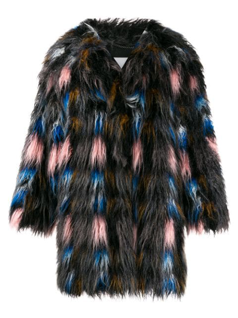 kenzo faux fur coat