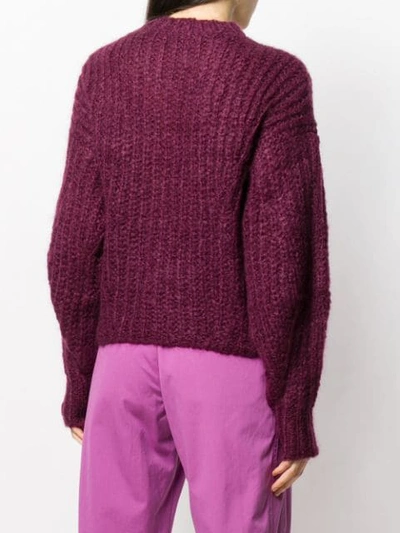 ISABEL MARANT KNITTED WOOL JUMPER - 紫色