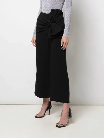 Shop Cinq À Sept Connie Knot-detail Trousers In Black