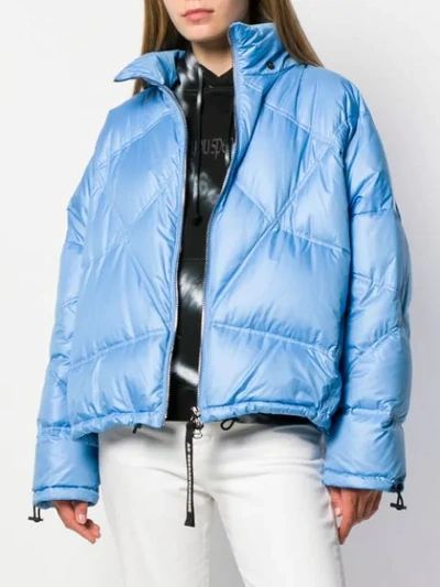 Shop As65 Faux Fur Lined Jacket In Blue