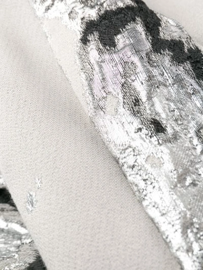 Shop Alberta Ferretti Metallic Sheen Dress In Grey