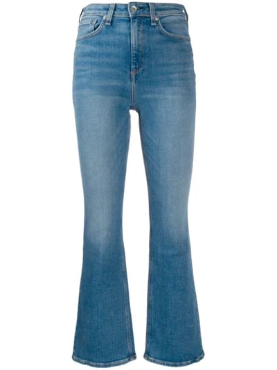 Shop Rag & Bone Nina High Rise Flared Jeans In Blue