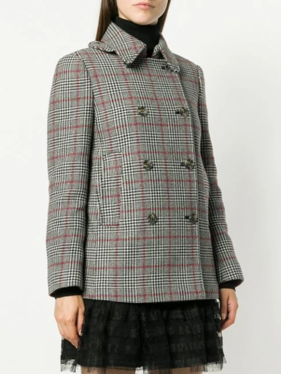 Shop Red Valentino Caban Peacoat In Grey