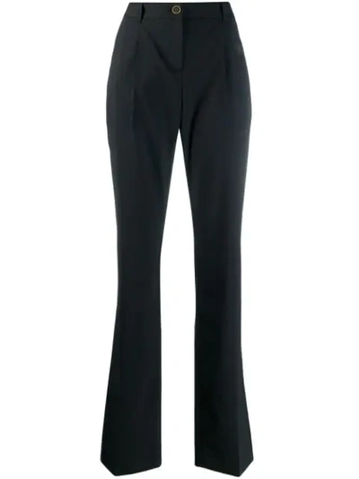 Shop Dolce & Gabbana Straight Pleated Trousers In Black