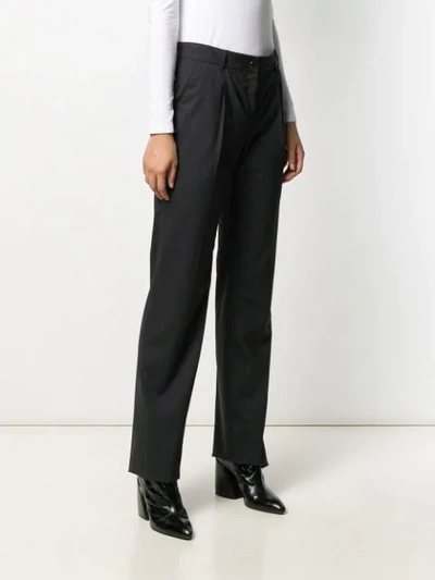 Shop Dolce & Gabbana Straight Pleated Trousers In Black