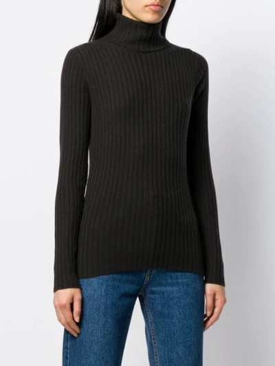 Shop Allude Cashmere Turtleneck Jumper In Brown