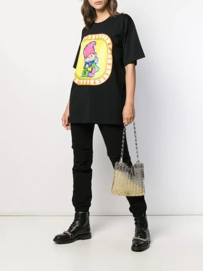 Shop Moschino Graphic Print Oversized T-shirt In Black