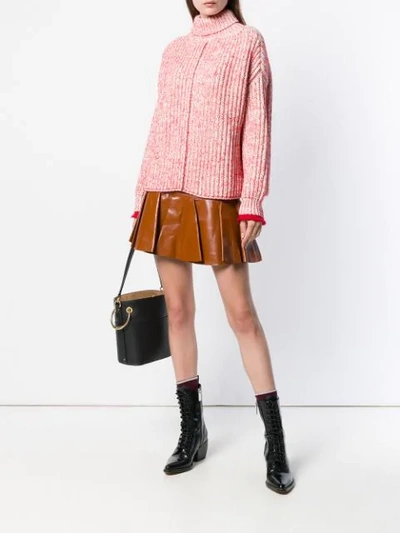 Shop Chloé Flared Mini Skirt In Brown