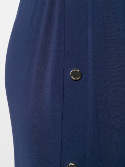 Shop Michael Michael Kors Cropped Wide-leg Jumpsuit In Blue