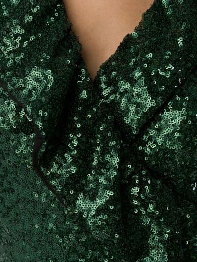 Shop Amen Sequin Embellished Wrap Dress - Green