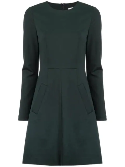 Shop Diane Von Furstenberg Structured Dress In Green