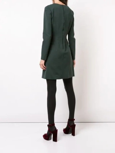 Shop Diane Von Furstenberg Structured Dress In Green