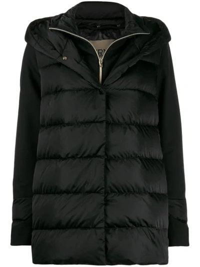 Shop Herno Hooded Padded Jacket In Black