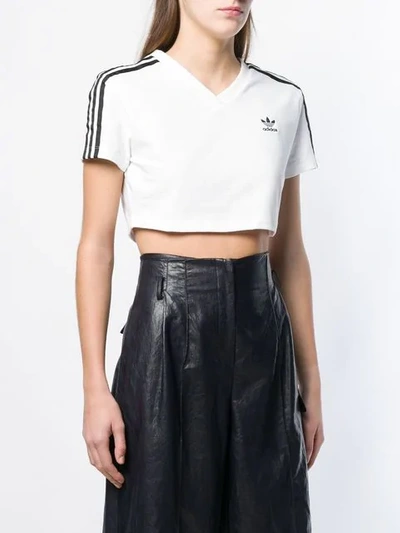 Shop Adidas Originals Cropped T In White